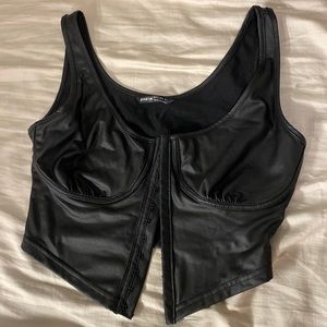 Leather corset top